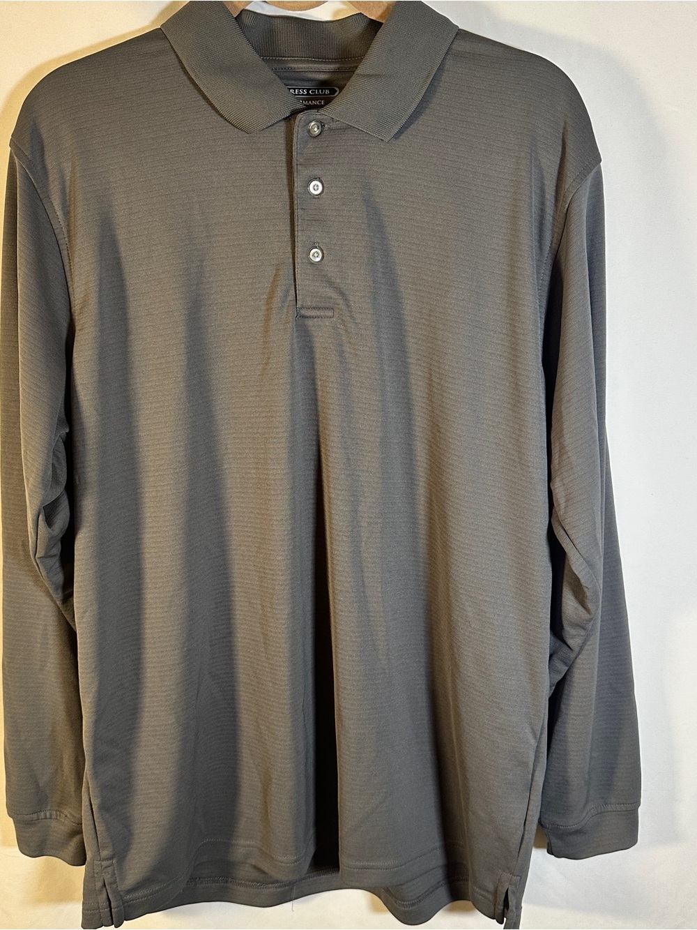 Men's Cypress Club Long Sleeve Polo Shirt - Gray